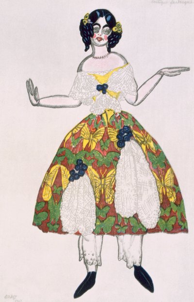 Costume pour une marionnette féminine, de La Boutique Fantastique, 1917 - Leon Bakst